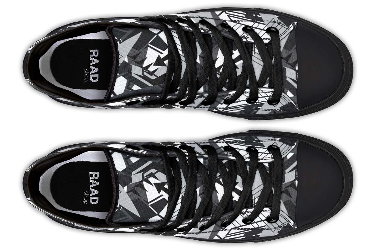 Men's And Women's Fashion Color Printing High-top Canvas Shoes