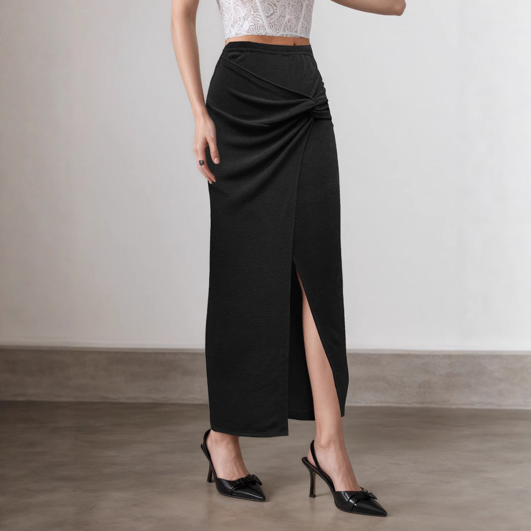 Moderigtigt Slim-fit Twist-midiskørt