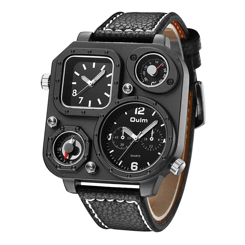 Firkantet Punk Dual Display Urskive Herre Multifunktionelt Sports Personlighed Remur