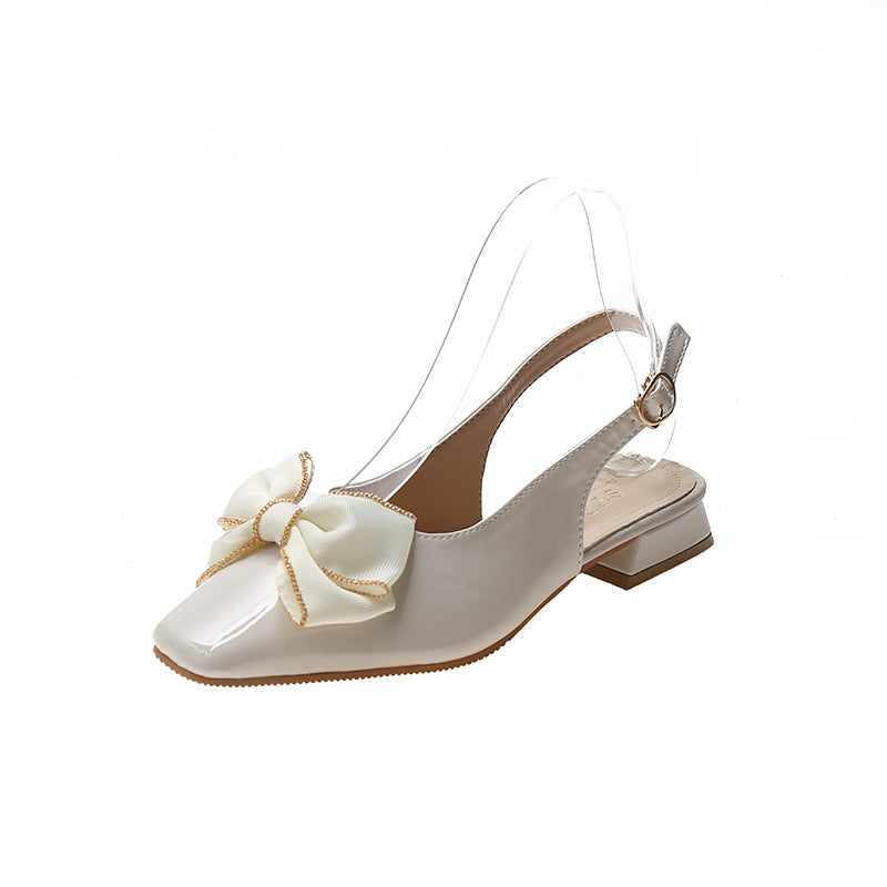 Baotou Sandals Women's Summer New Style Bow Knot Thick Heel Fashion Women's Shoes