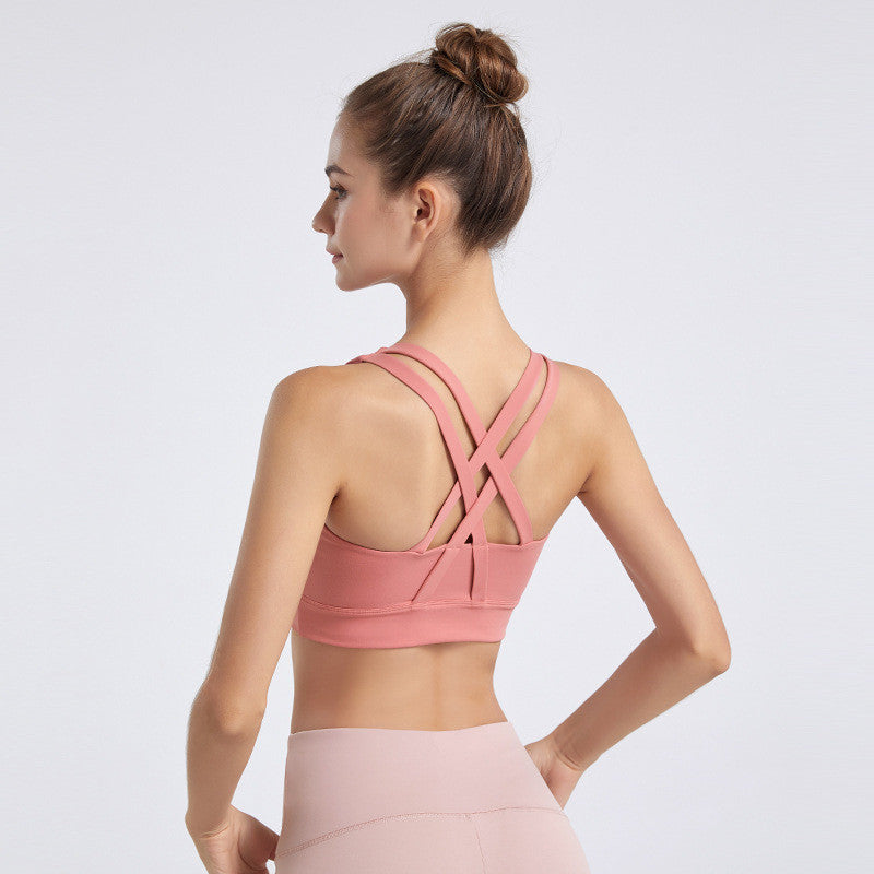 New European And American Nude Sports Bra Women's Breathable