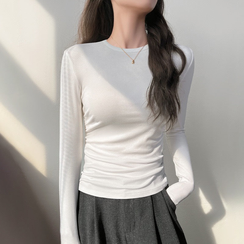 Womens Slim-fit Long-sleeve T-shirt Top