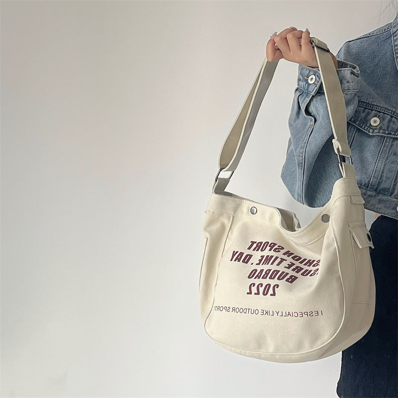 Korean Version Denim Canvas Crossbody Bag