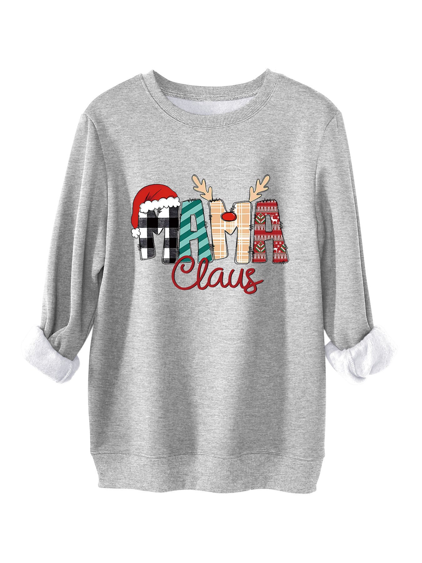 Løs fleeceforet sweater i store størrelser til damer, der passer til alt