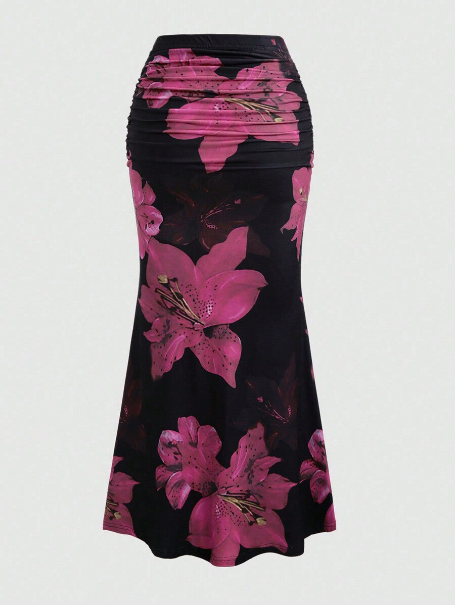 Line Skirt Leisure Vacation Long Women's Clothing