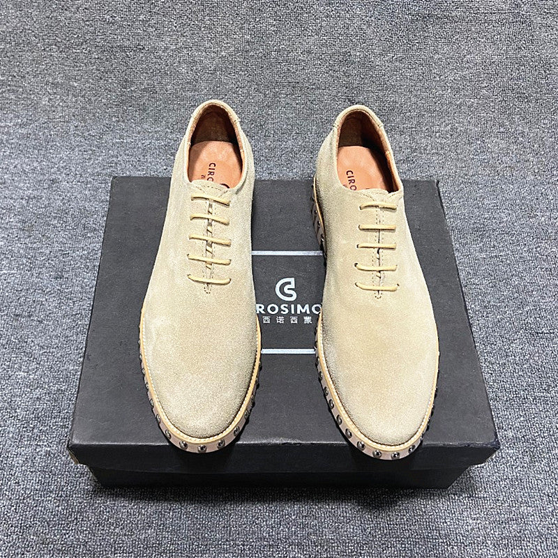 Summer Patent Leather Men's Business Suit Rivet Pointed Toe Shoes