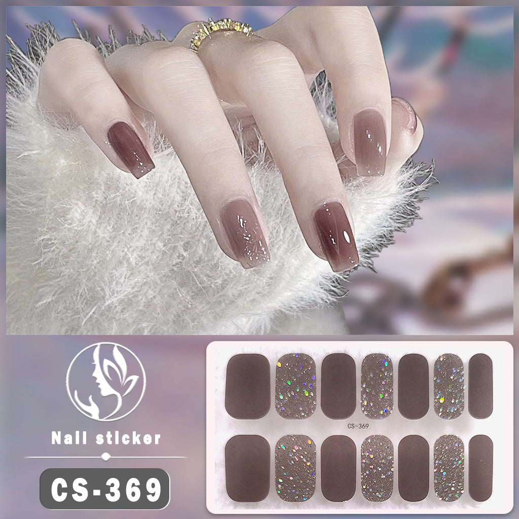 Waterproof Solid Color Nail Art Nail Shaped Piece