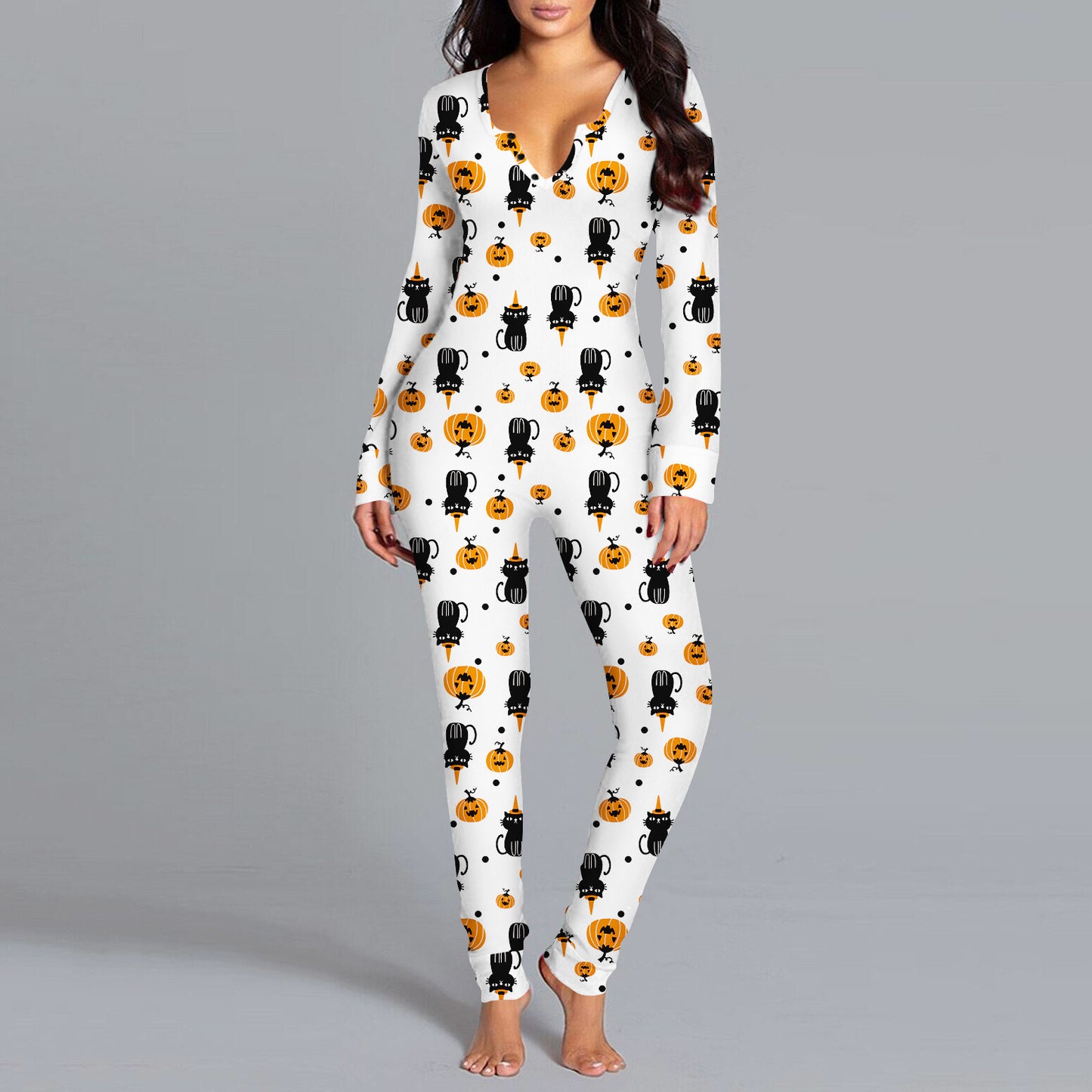 Jumpsuit til kvinder med afslappet digitalprint