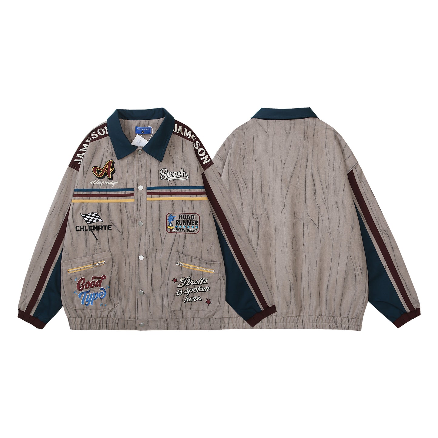 Mid-Ancient Couple Loose Jacket Coat