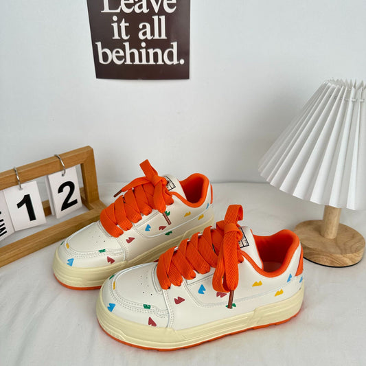 New Harajuku Floral Canvas All-Match Sports Shoes