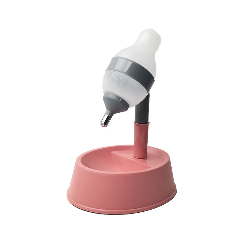 The New Dog Waterer Can Adjust The Height Of Pets And The Water And Feed All-in-one Cat Drinking Bowl Dog Supplies