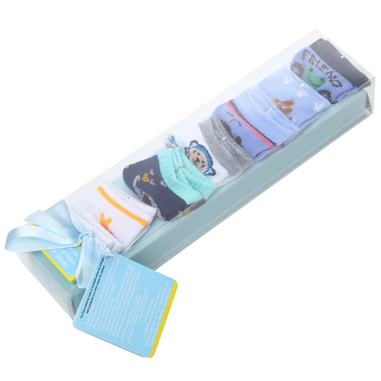 Breathable Sweat Absorbent 7th Children's Socks Cotton Letters