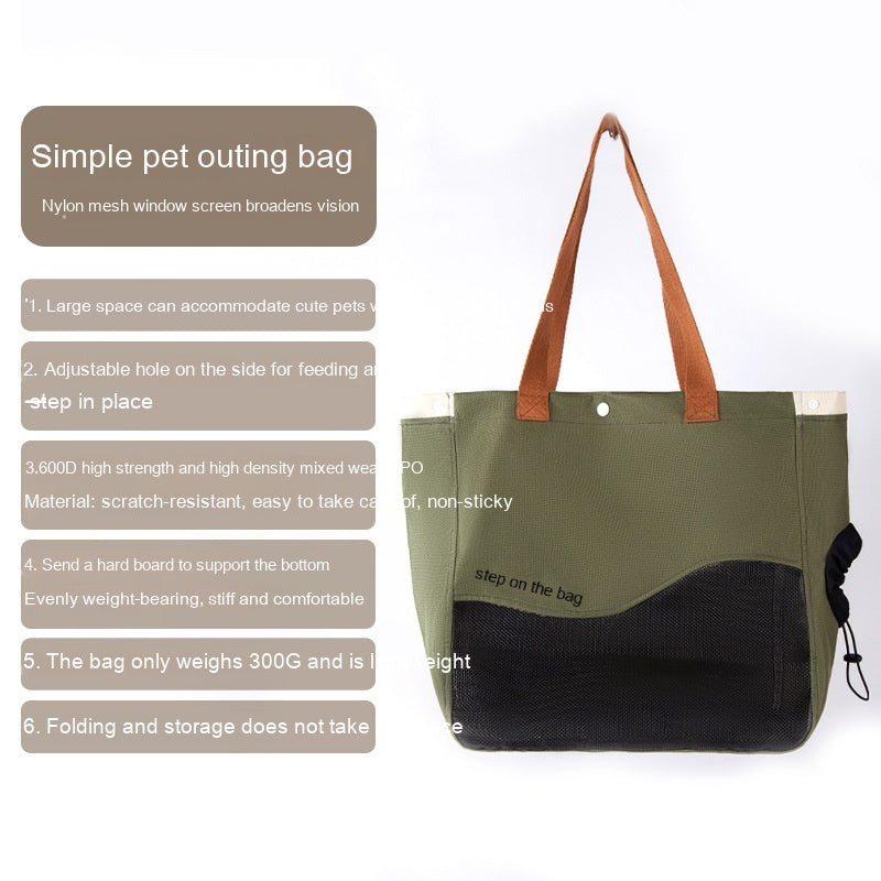 Cute Canvas Diaper Open Head Cat Bag Shoulder Bag