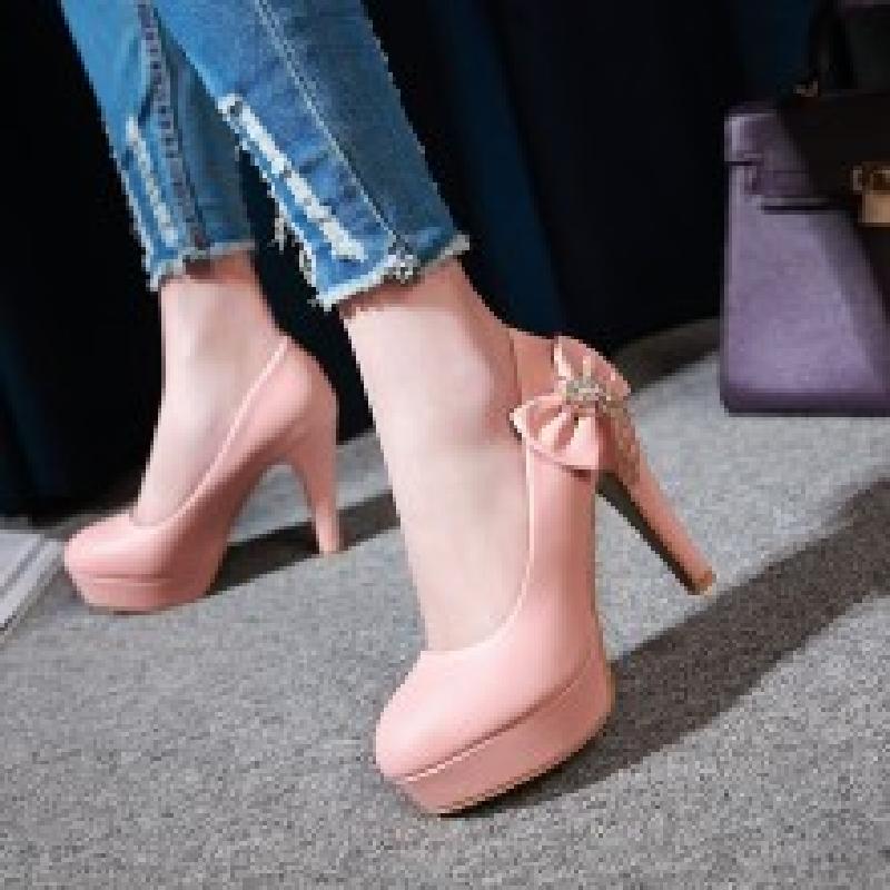 High-heeled Small Size Waterproof Platform Lazy Shoes