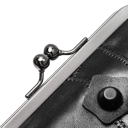 Sheepskin Retro Rivet Messenger Bag Fashion