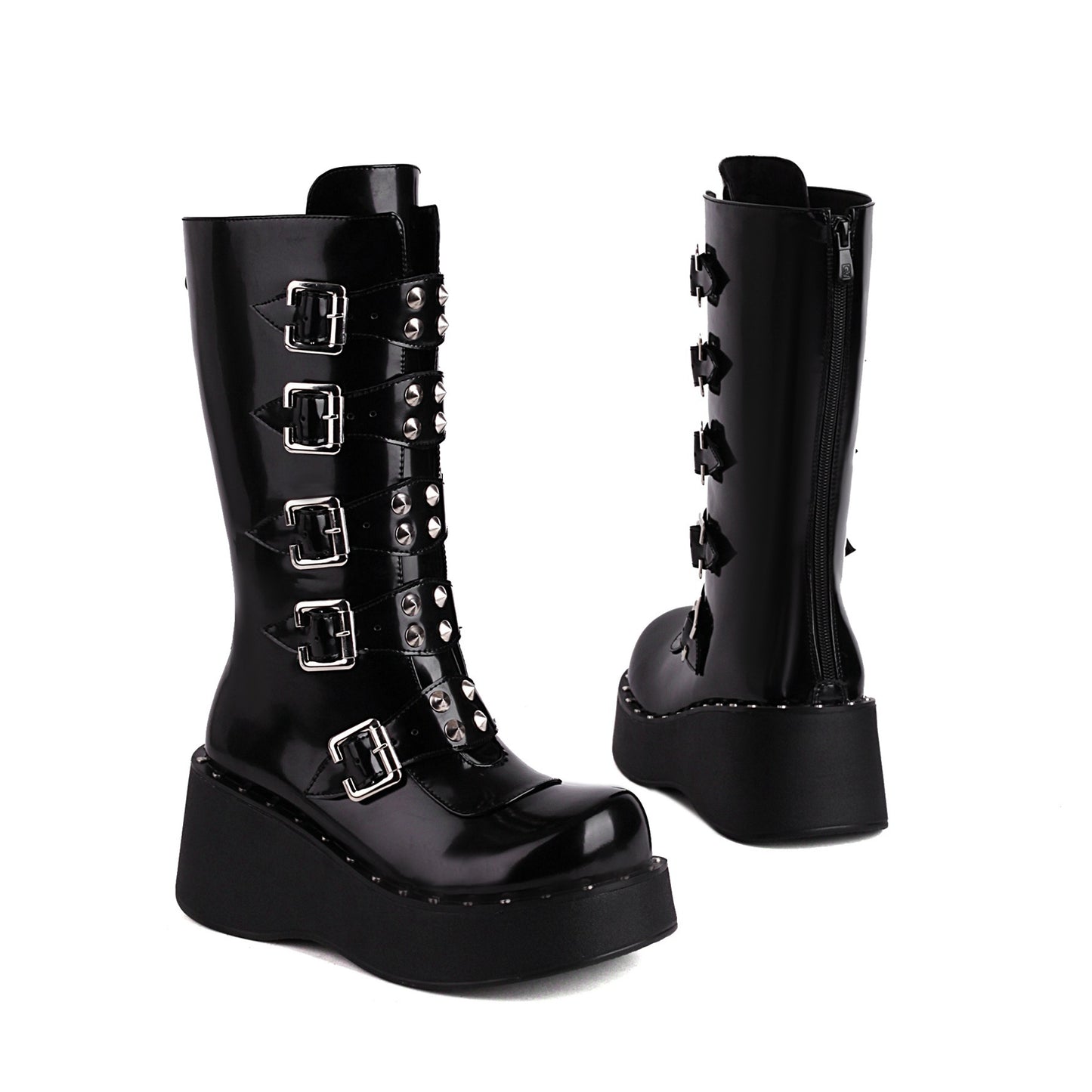 Autumn And Winter Thick Bottom High-heeled Belt Buckle