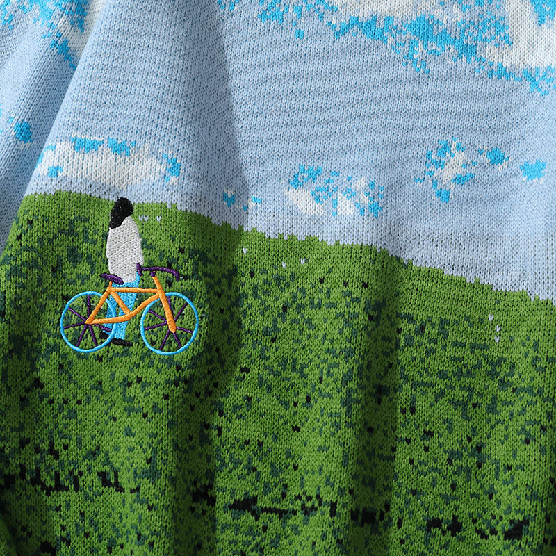 Brand-landskab jacquard-sweater