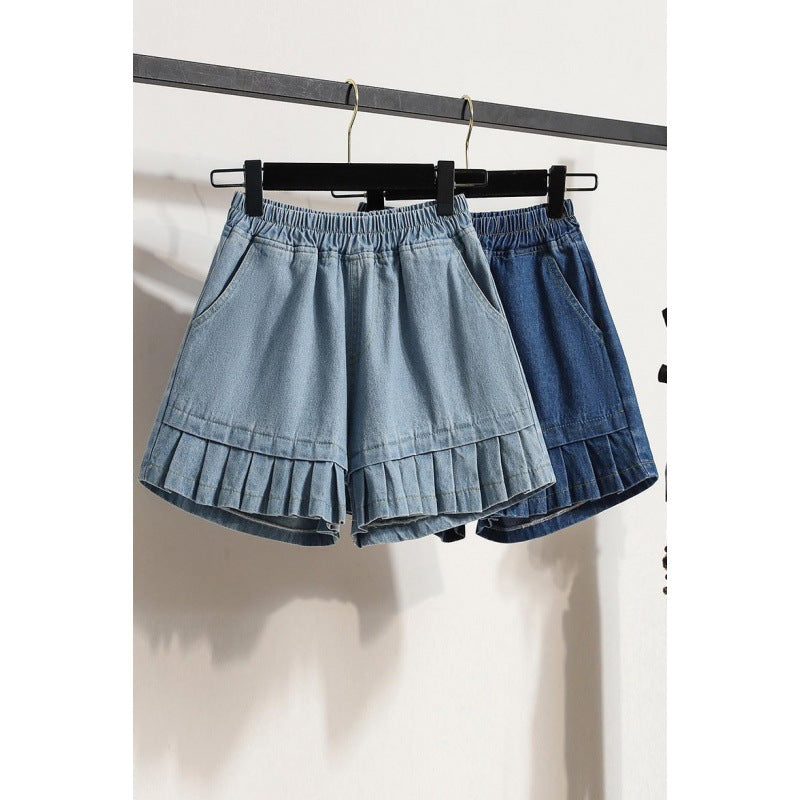 Wide-leg Half Pants Female Plus Size