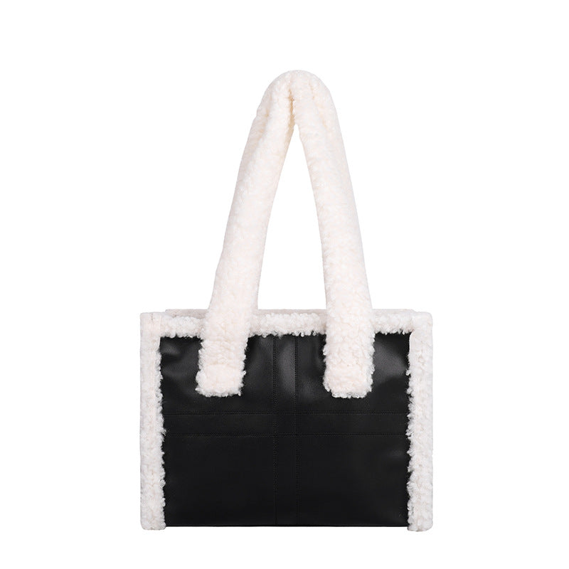 Fashion Portable Casual Western Style One-shoulder Furry Messenger Bag