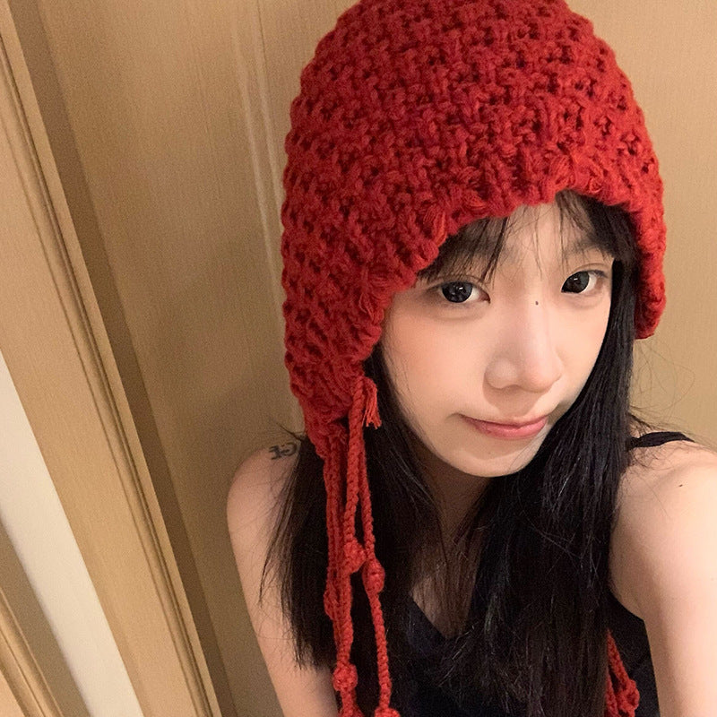 Thermal Knitting Handmade Woolen Cap