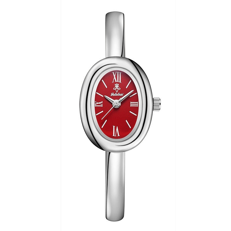 Dame multifunktionelt ovalt retro quartz-ur
