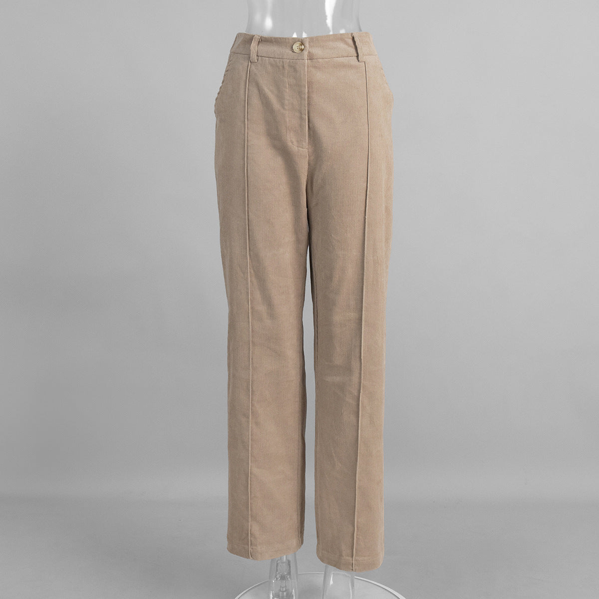 Womens Retro-Style Wide-Leg Loose-Fit Casual Trousers In American Style