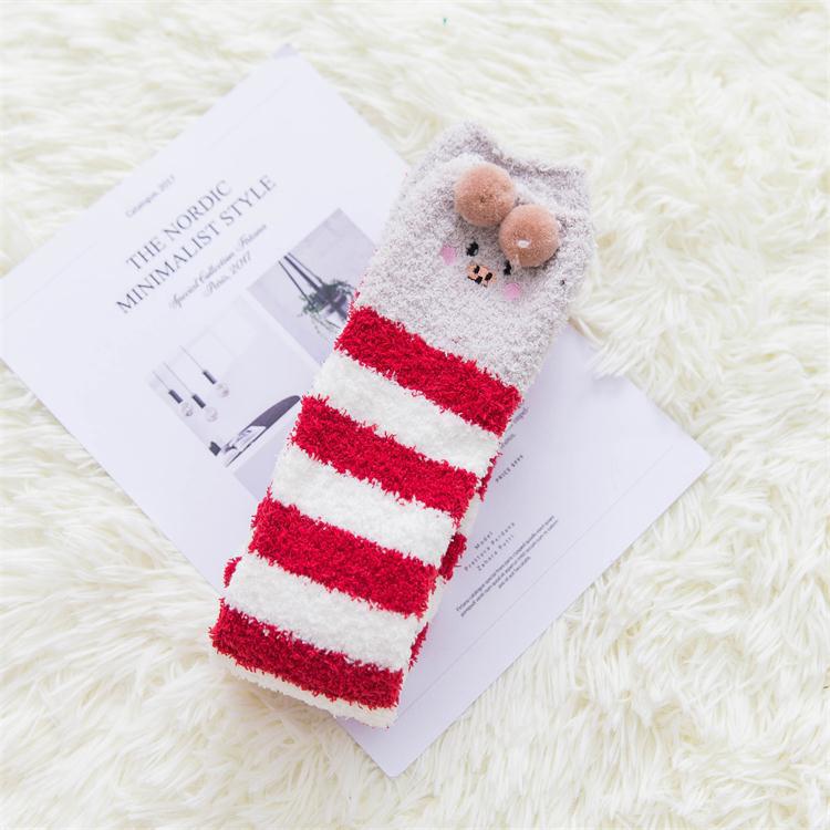 Autumn And Winter Long Coral Velvet Socks Women's Over The Knee Thickened