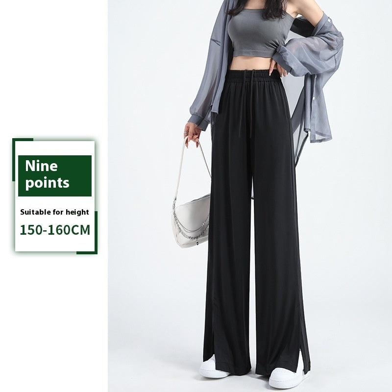 High Waist Drooping Straight Wide-leg Pants Versatile Slimming Loose
