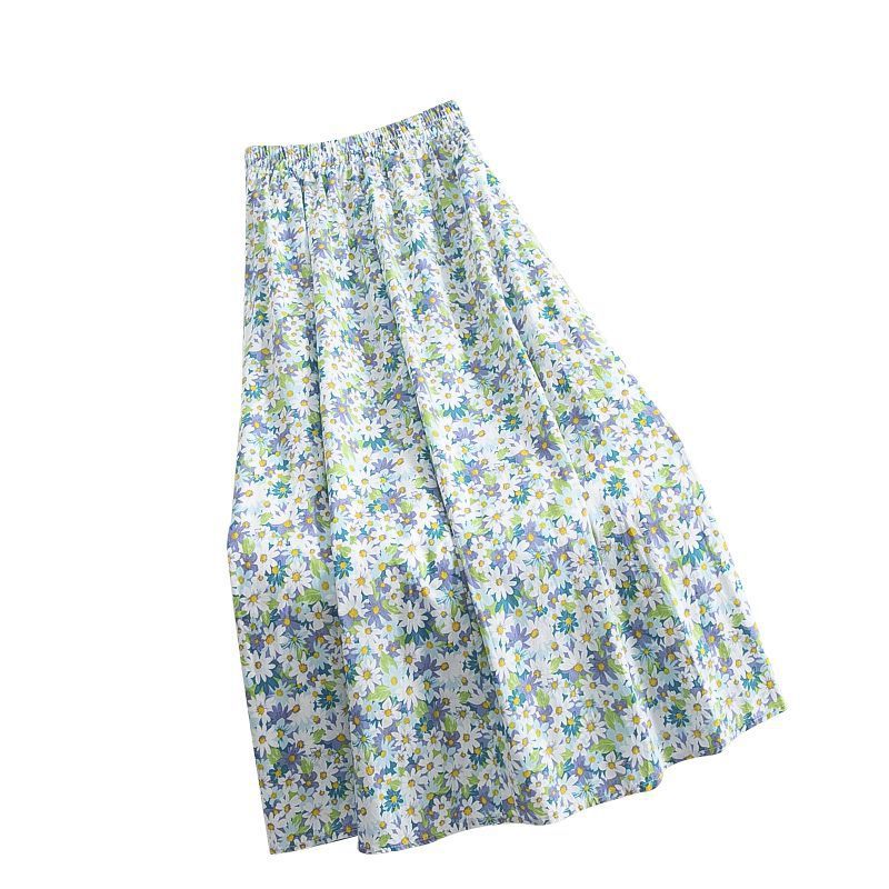 Summer New Plus Size High Waist Chiffon Big Swing Midi Dress