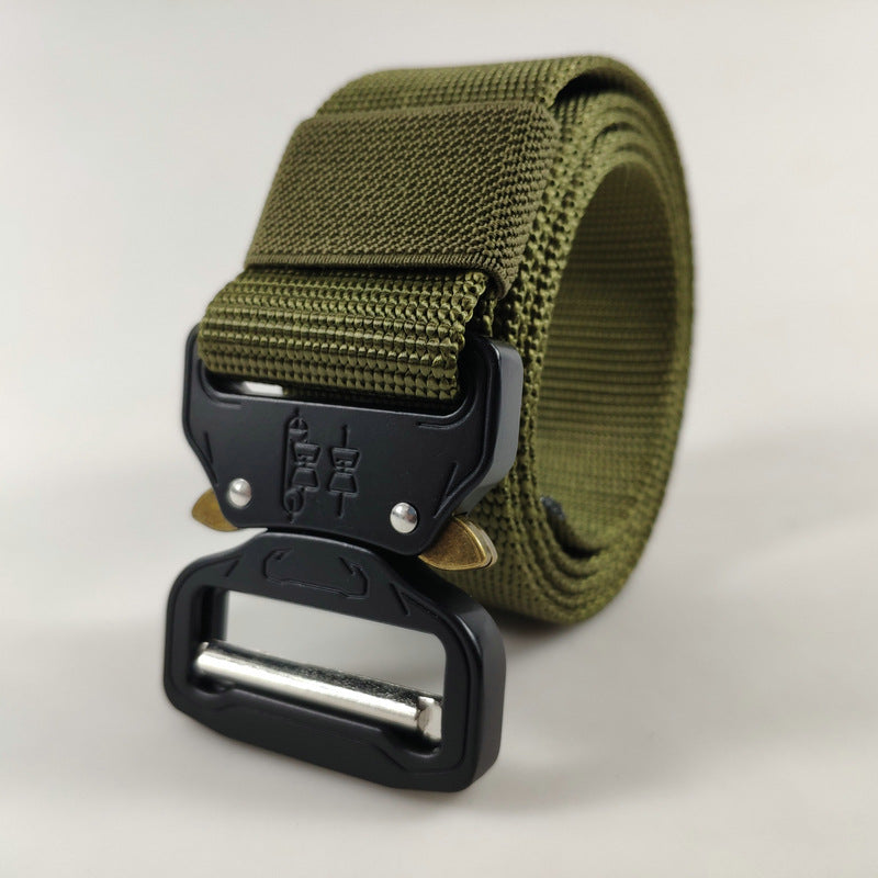 Cobra Buckle Outdoor Tactics Belt Men's Nylon Sports Quick Release Training Canvas Belt
