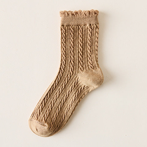 The New Cartoon Bear In The Tube Socks Women's Lace College Style