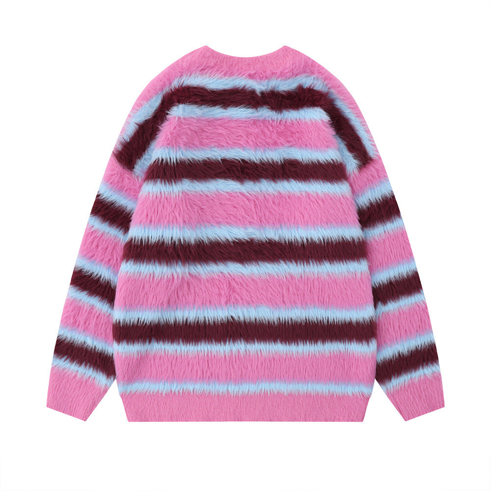 Round-neck With Fleece Lining Sweater Men