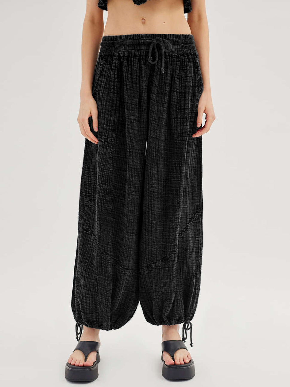 European And American Women's Clothing Versatile Sports Wide-leg Pants