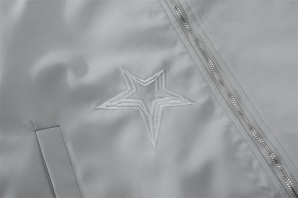 Five-pointed Star Embroidered Jacket For Men