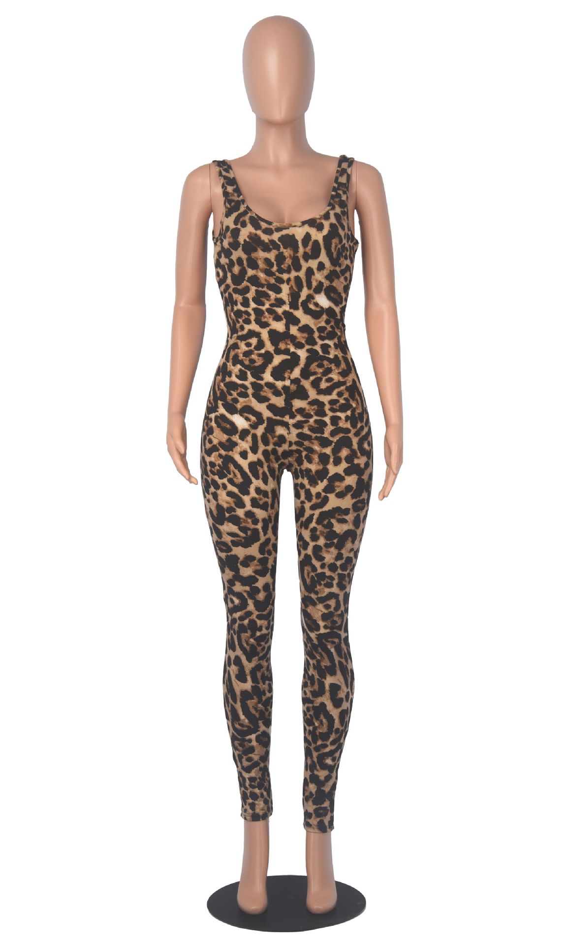 Big U-neck Printed Jumpsuit Fashion Women's Wear