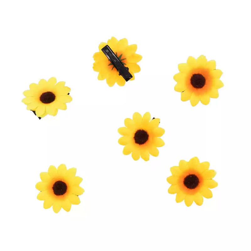 New Flower Barrettes Side Six-piece Set
