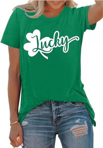 St Patricks Day Skjorter til kvinder irske Shamrock T-shirts Gra