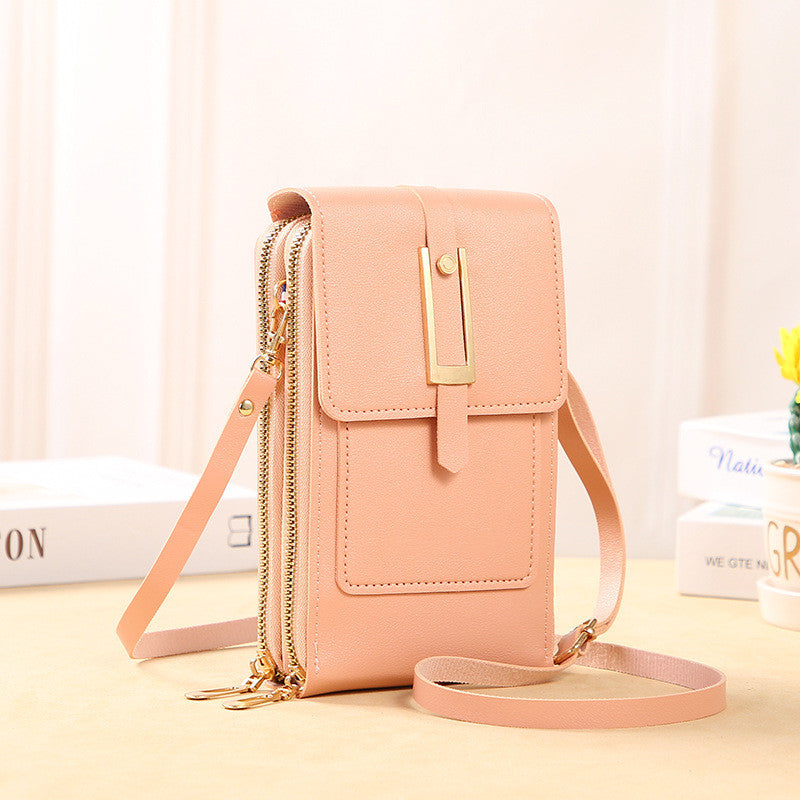 Women's Crossbody Shoulder Bag Transparent Multifunctional Touch Screen Phone Bag