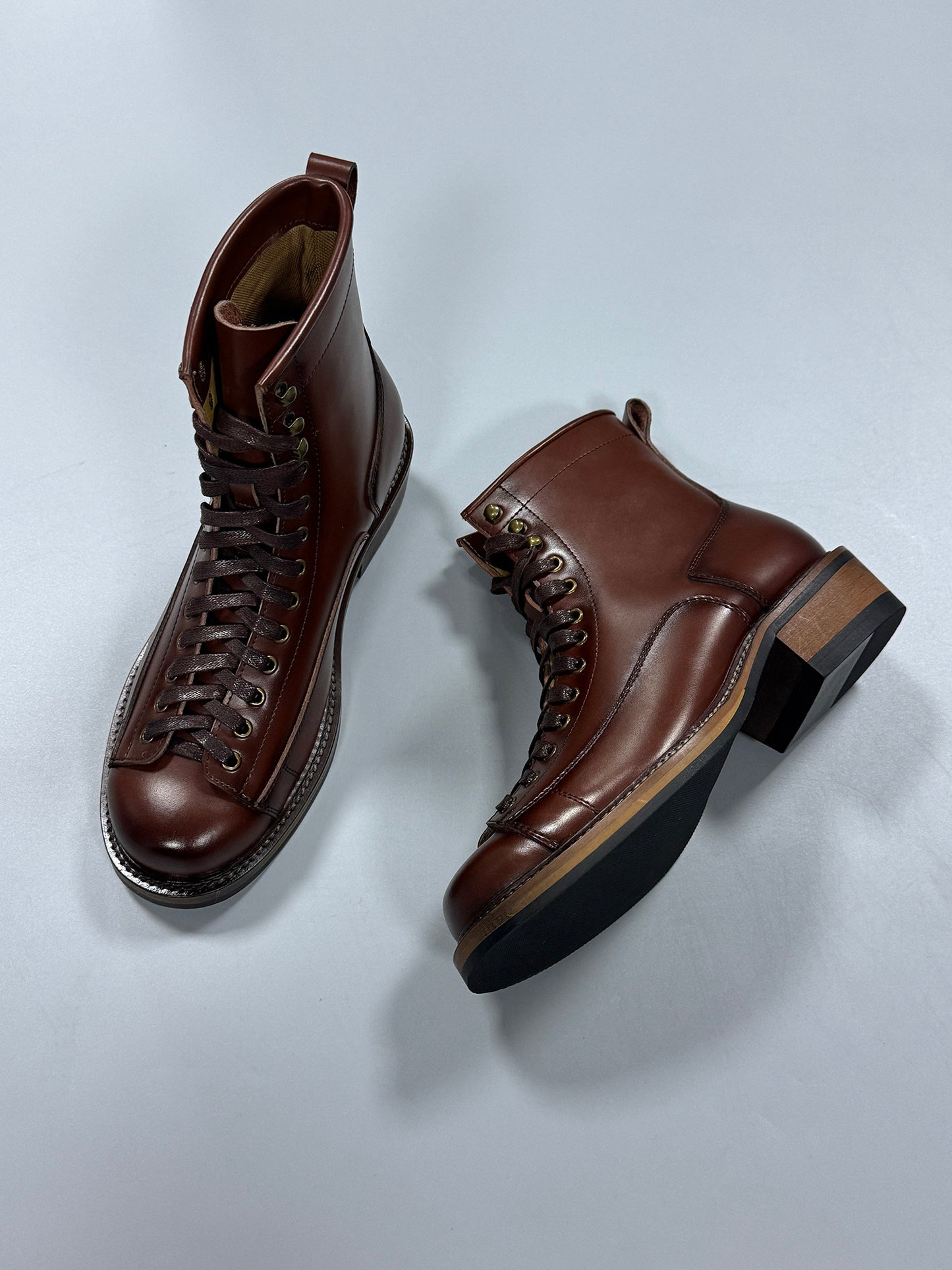 Mens Trendy Chunky-soled Ankle Boots Hiking And British-style