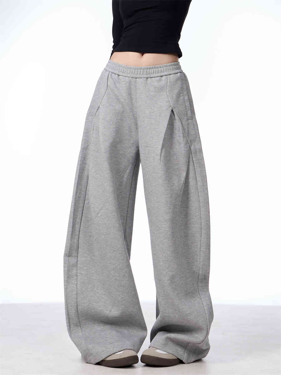 American-style Wide-leg Pants With Deconstructive Design