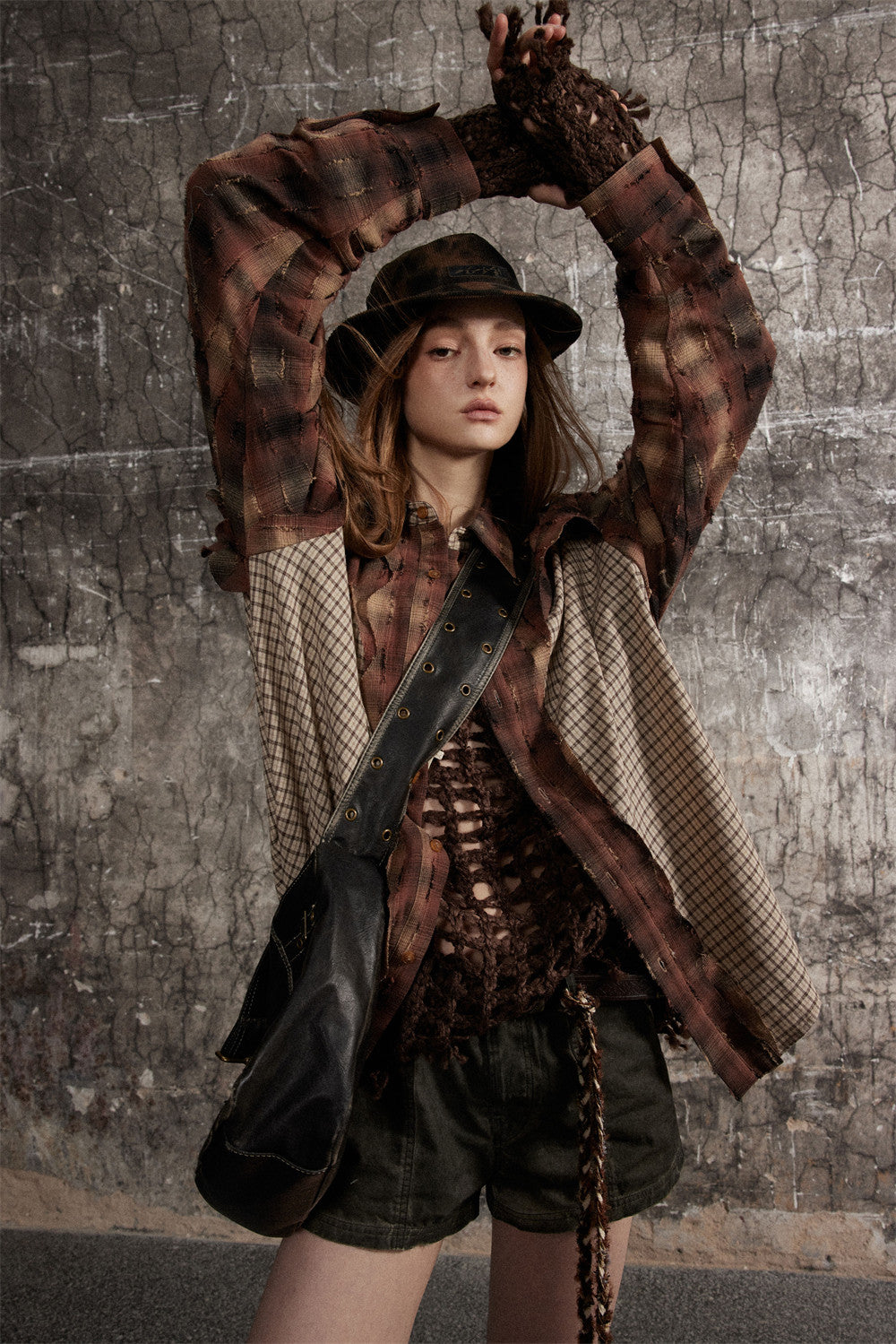 European And American Style Stitching Edging Design Sense Niche Loose Lapel Long Sleeves Shirt
