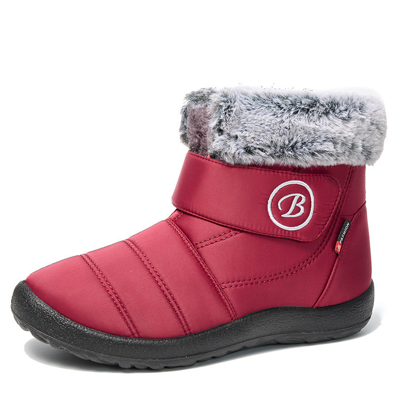 Women's High Cotton-padded Shoes Cold-proof Warm With Velvet