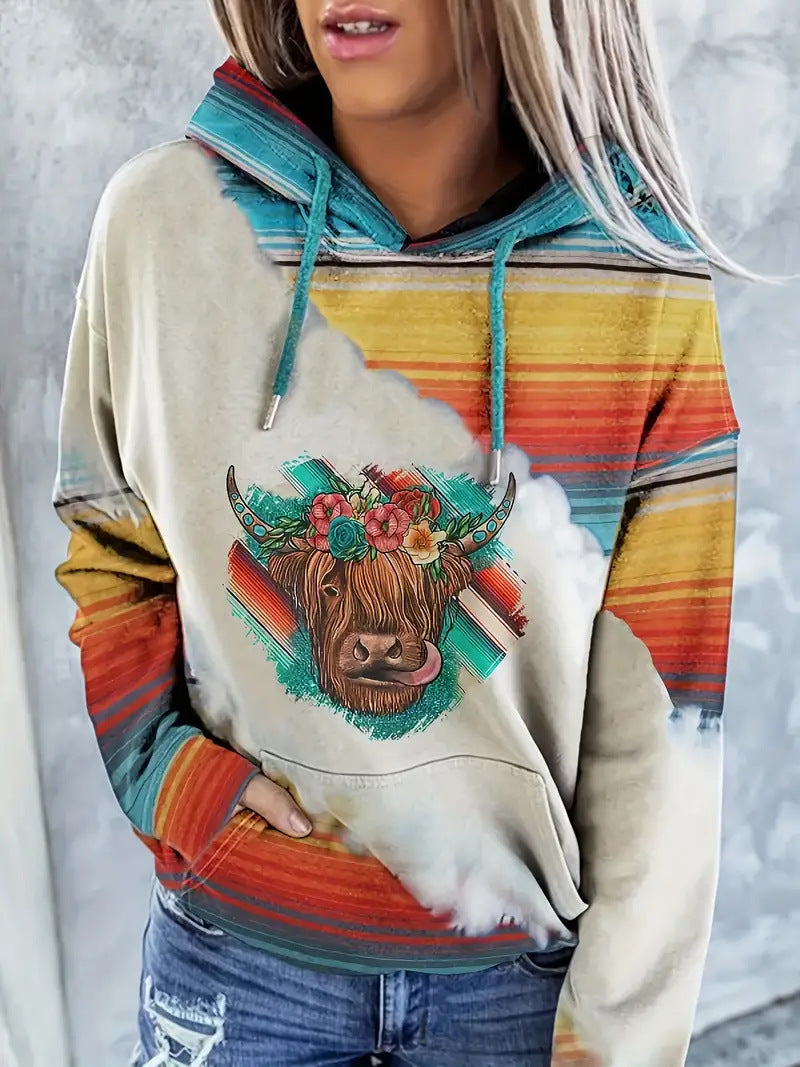 Women's Hoodie Fashionable Ethnic Style Casual Sports Hoodie