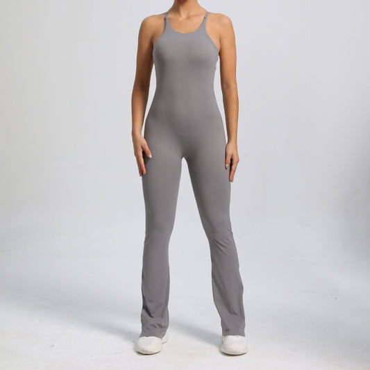 High-intensity Sports Adjustable Shoulder Strap Slightly Tight Yoga Jumpsuit