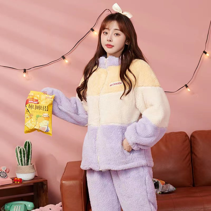 Coral Fleece Pajamas Women's Cute Fleece Homewear