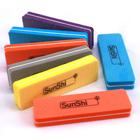 Manicure Mini Short Square Sponge Nail File No Sand Shedding