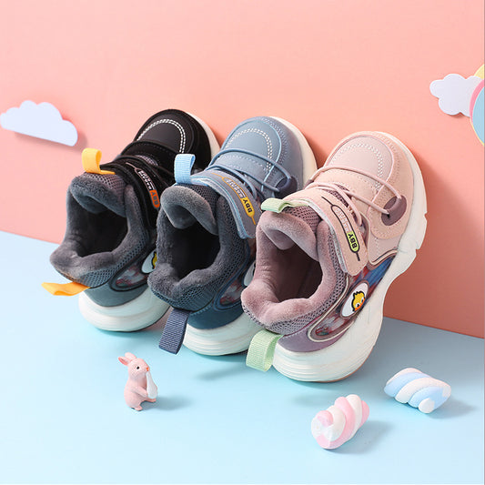 Girls Plus Cashmere Sports Cotton Shoes