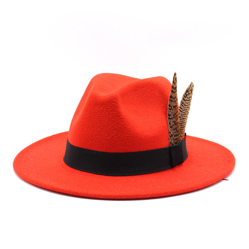 British Style Versatile Flat Border Jazz Hat Woolen