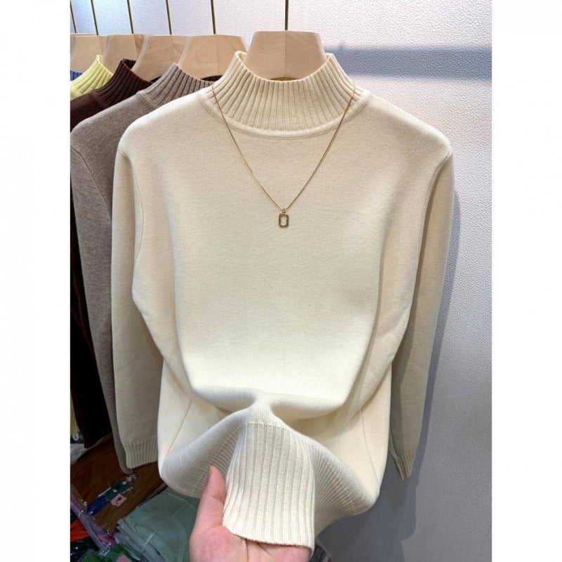 Autumn And Winter Gas Half Turtleneck Outerwear Top