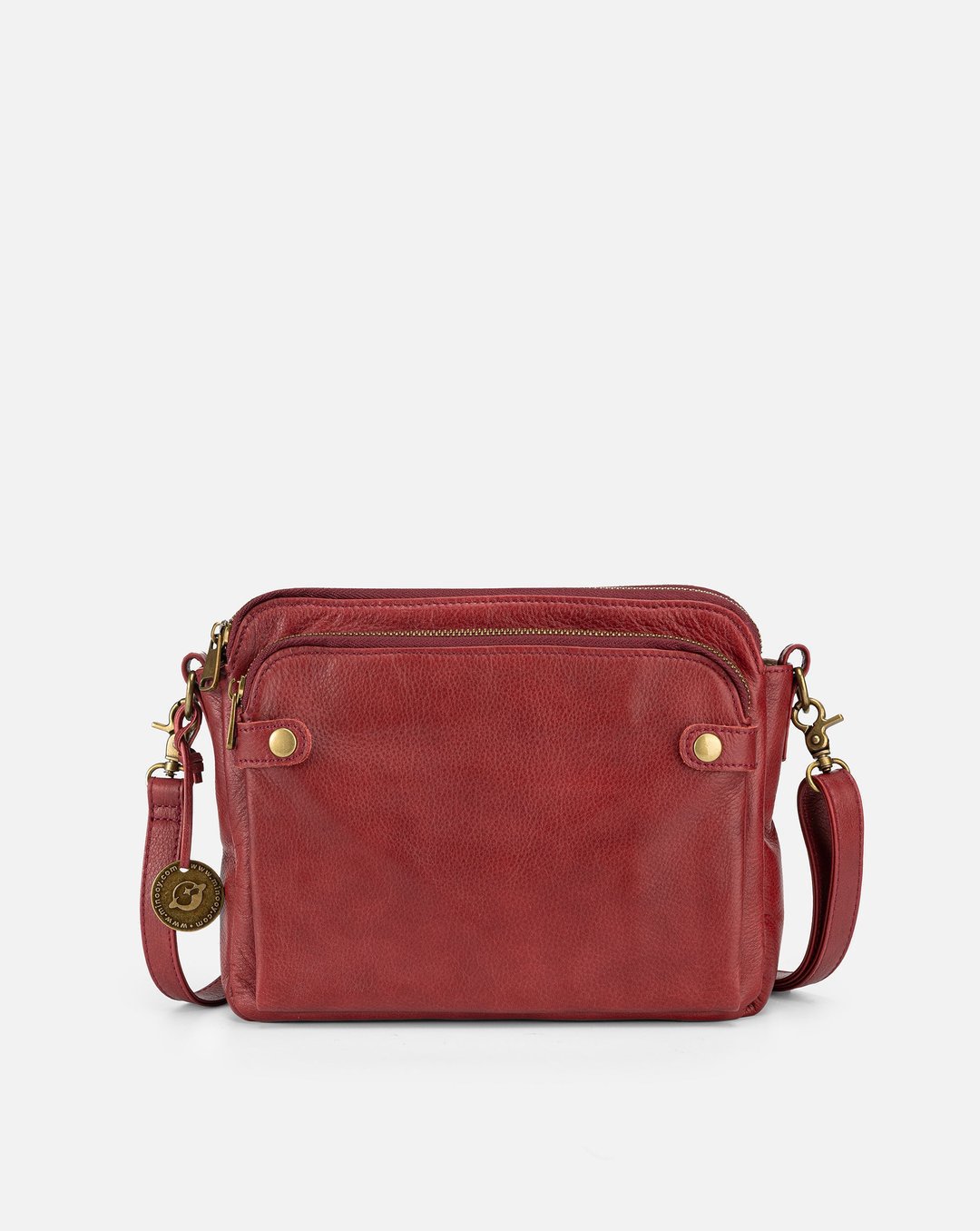 New Three Layer Leather Messenger Bag